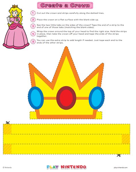 princess peach printable|princess peach printable crown.